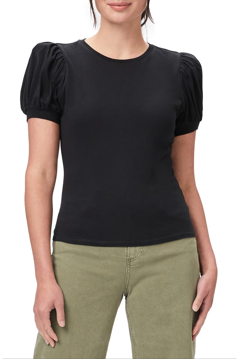 Matcha Puff Sleeve T-Shirt, Main, color, BLACK