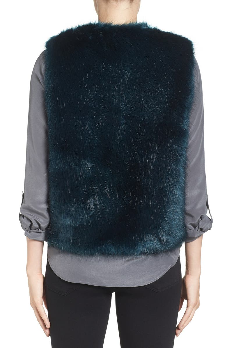 Evelyn K Faux Fur Vest, Alternate, color,