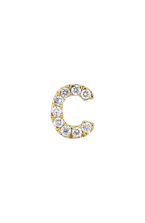 Icon Diamond Initial Single Stud Earring (Nordstrom Exclusive)