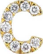 Bony Levy Icon Diamond Initial Single Stud Earring