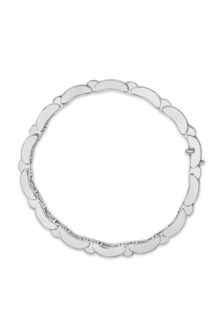 18K White Gold 5.0 Carat Princess Diamond Buckle Link Bracelet, Alternate, color, White Gold
