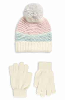 Capelli New York Three Tone Stripe Beanie & Gloves