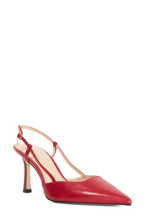 Dune London Composure Pointed Toe Slingback Pump In Red