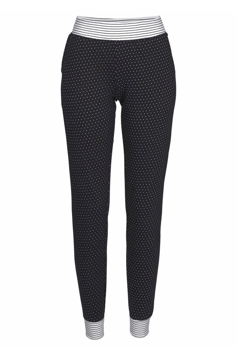Polka Dot Pajama Set, Alternate, color, Black Dotted