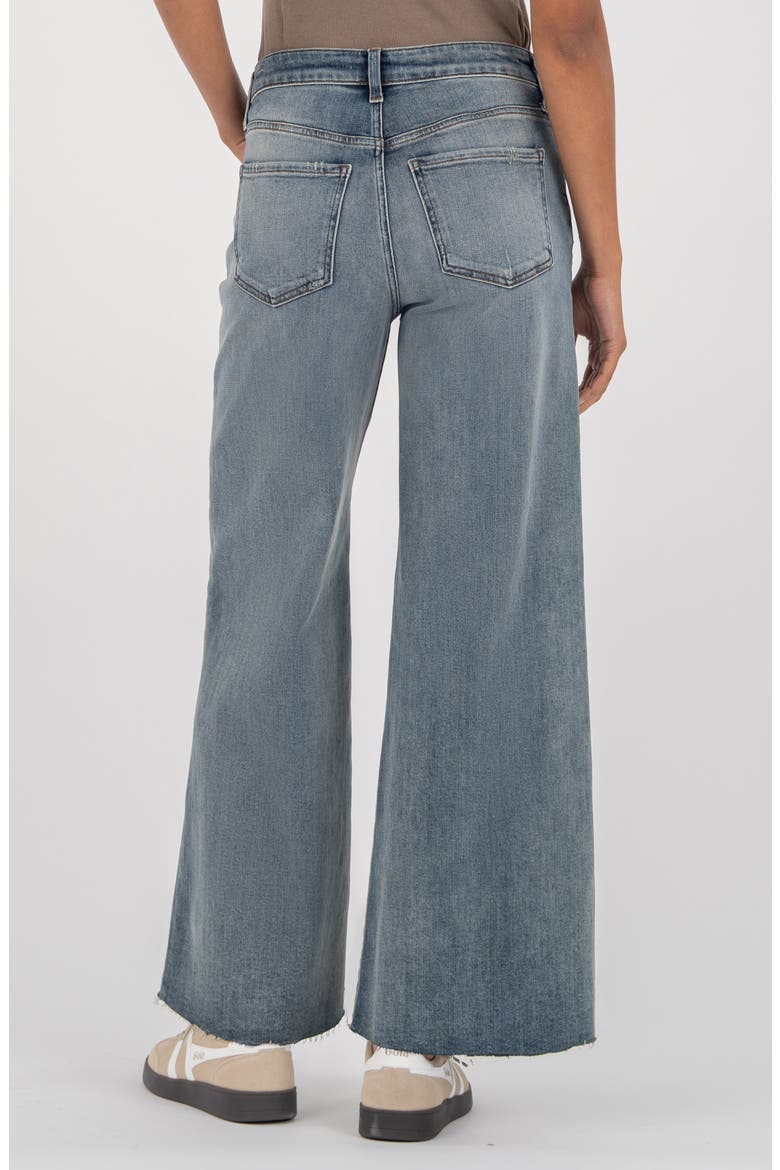 Ryan High Waist Raw Hem Superwide Leg Jeans, Alternate, color, BELIEVE