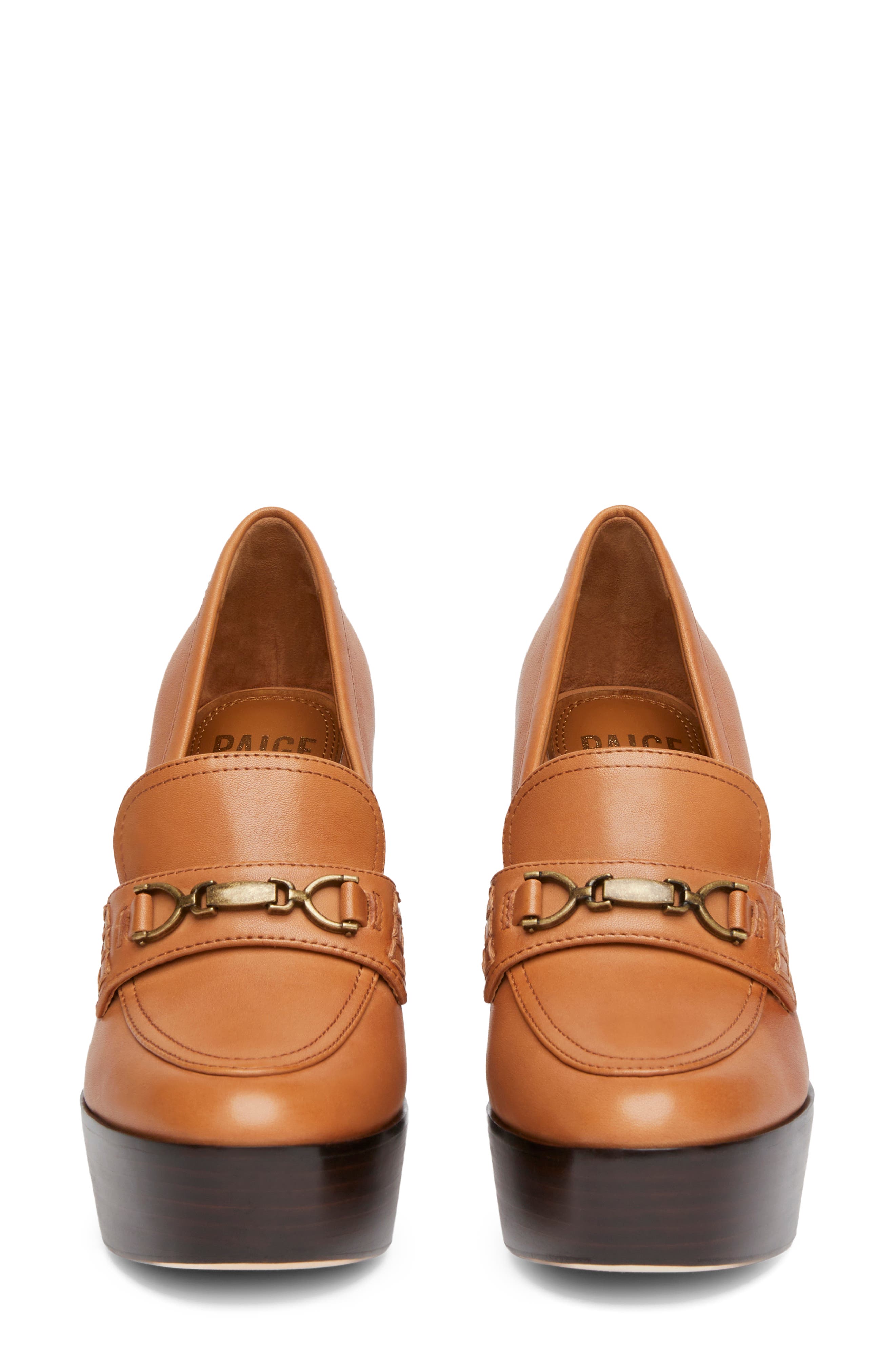 PAIGE Masha Bit Loafer Pump, Alternate, color, Cognac