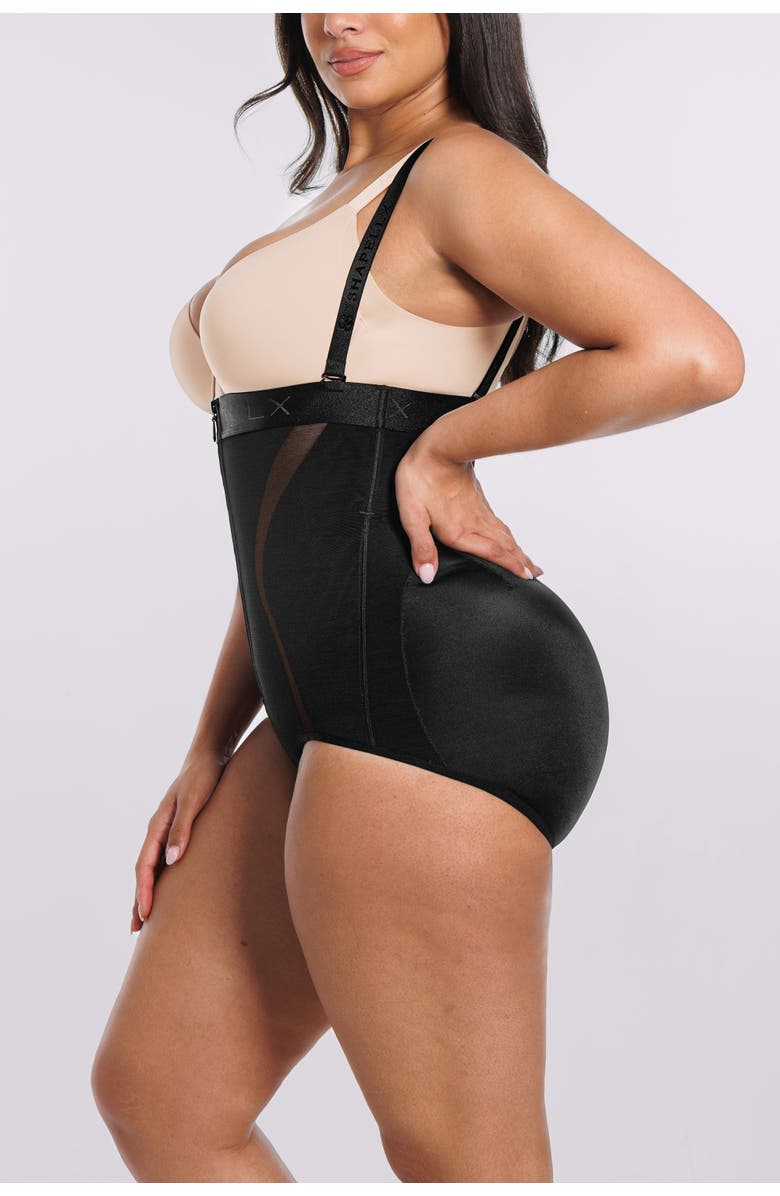 Shapellx Curve Code Airy Comfy Smoothing Brief, Alternate, color, Black