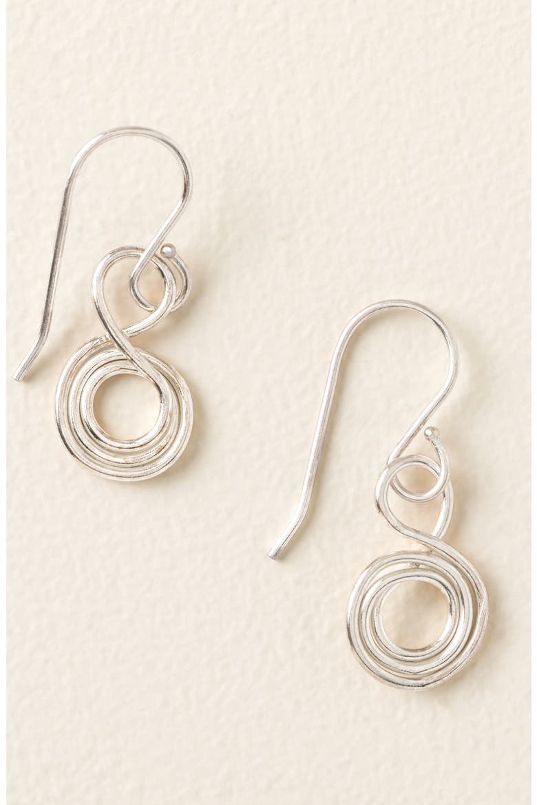 Gratitude Earrings, Alternate, color, Silver