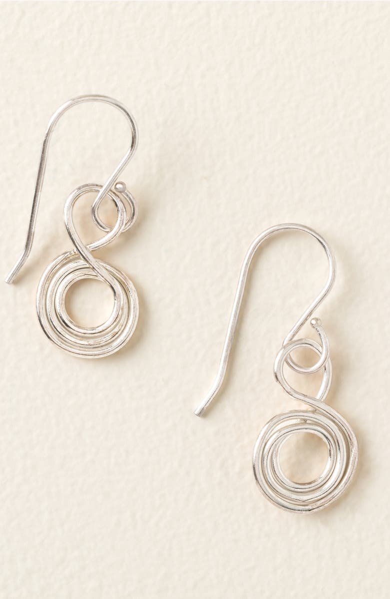 Uncommon Goods Gratitude Earrings, Alternate, color, Silver