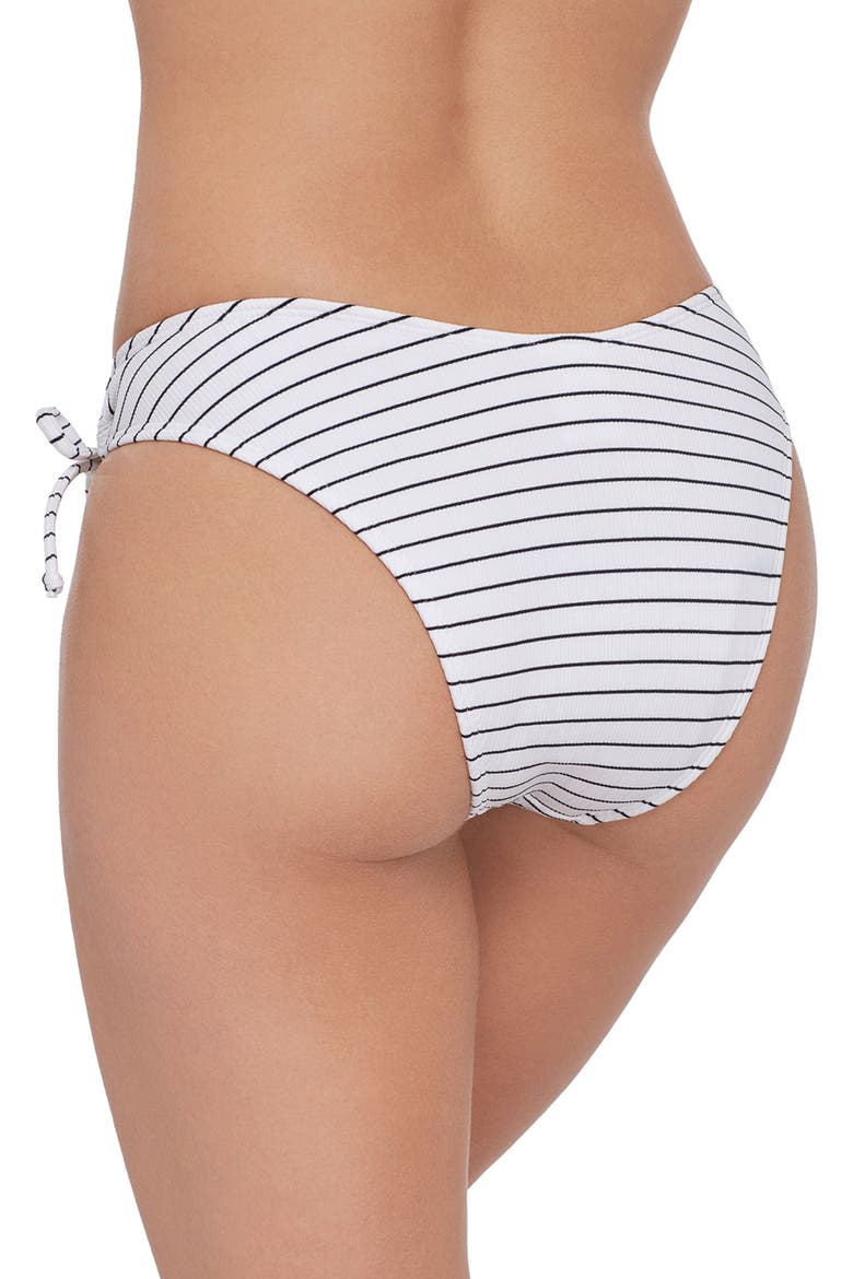 Adjustable Side Tie Scoop Bikini Bottom, Alternate, color, Boat Stripe