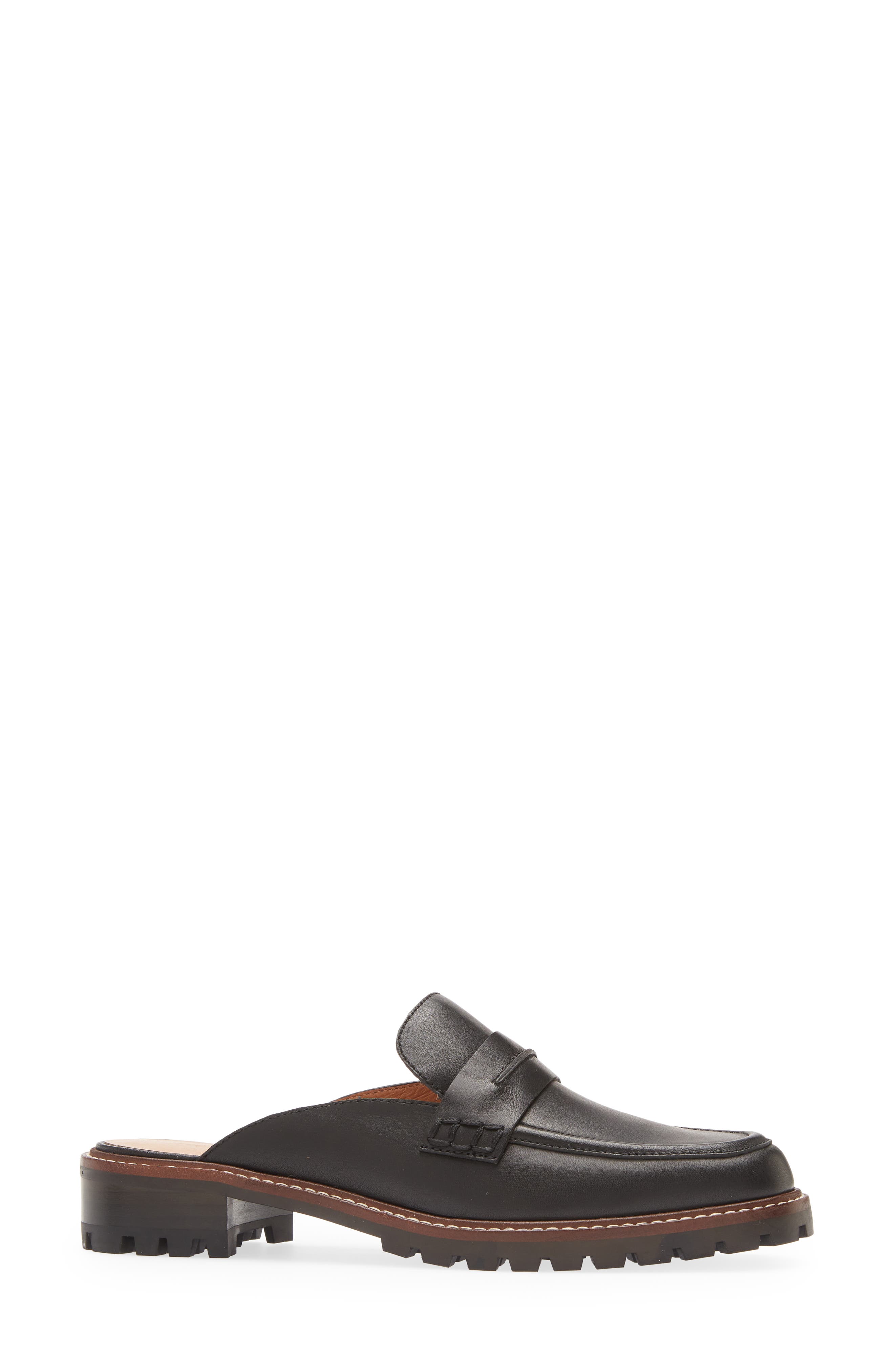 Lug Sole Loafer Mule, Alternate, color, TRUE BLACK