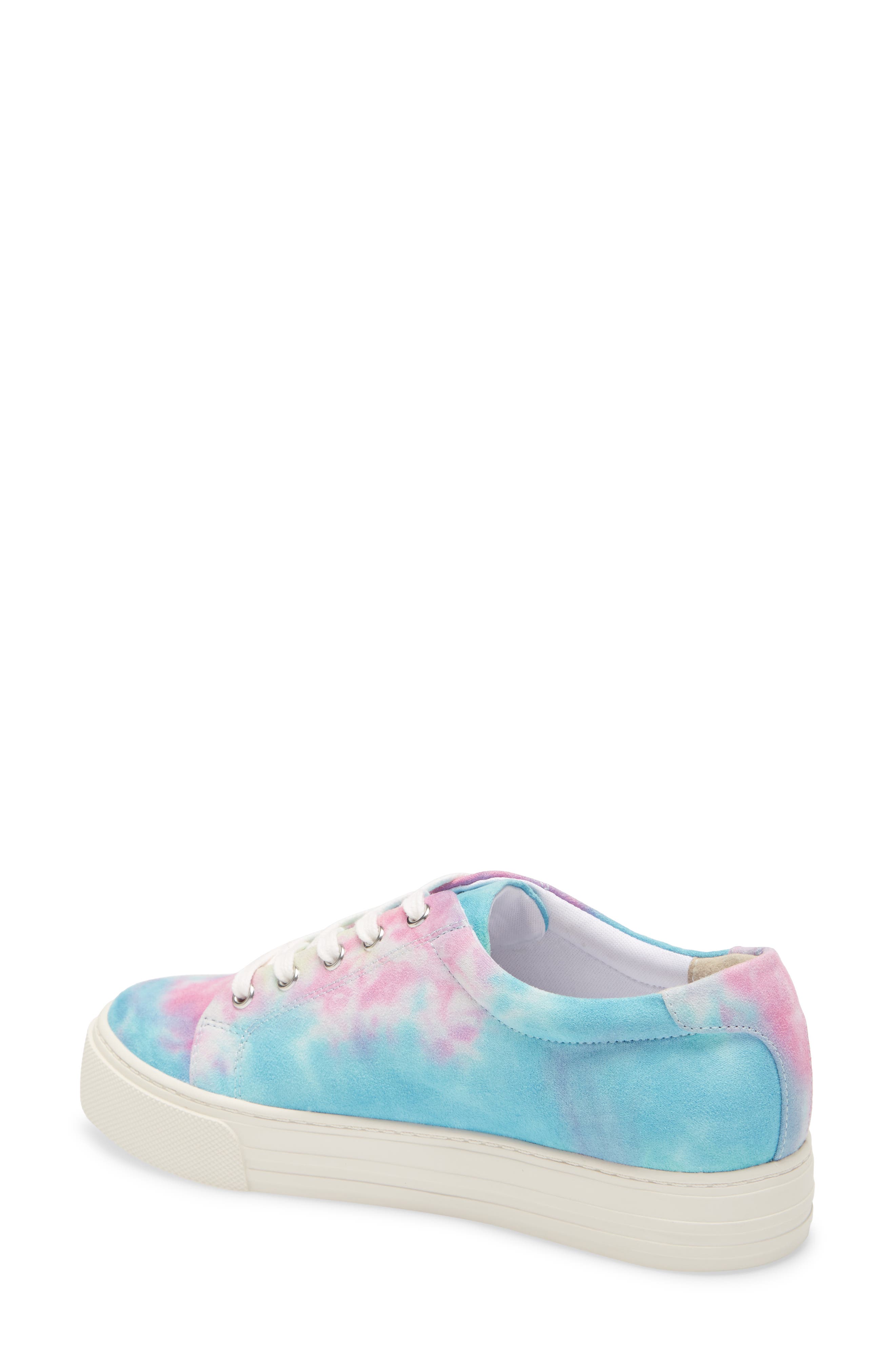 Support Vegan Platform Sneaker, Alternate, color, BLUE TIE DYE FABRIC