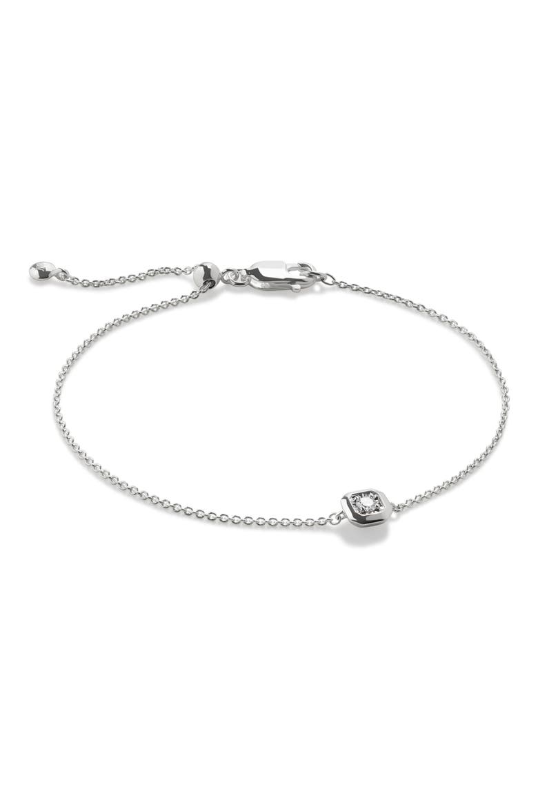 Asscher Lab Grown Diamond Bracelet, Main, color, 18CT GOLD VERMEIL / DIAMOND