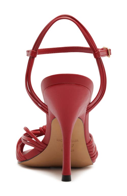 Arezzo Rosalie Slingback Pointed Toe Sandal In Red