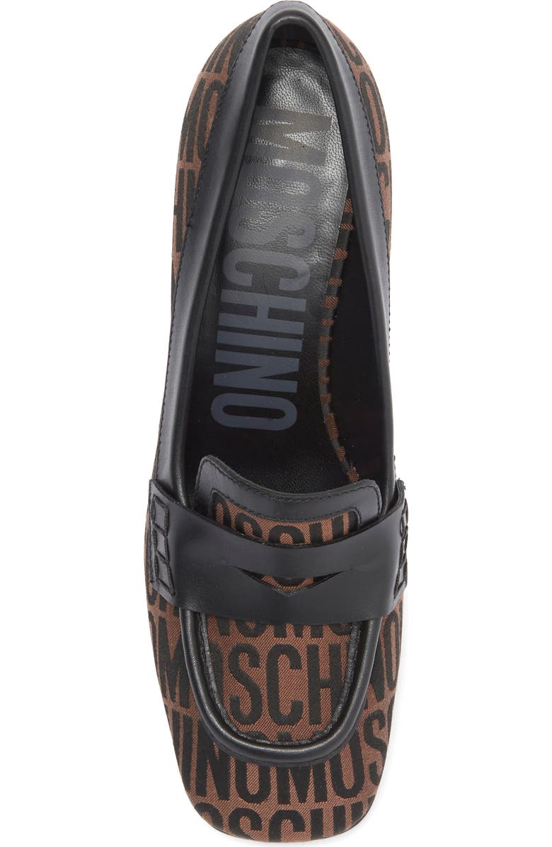 Moschino Logo Jacquard Loafer Pump, Alternate, color,