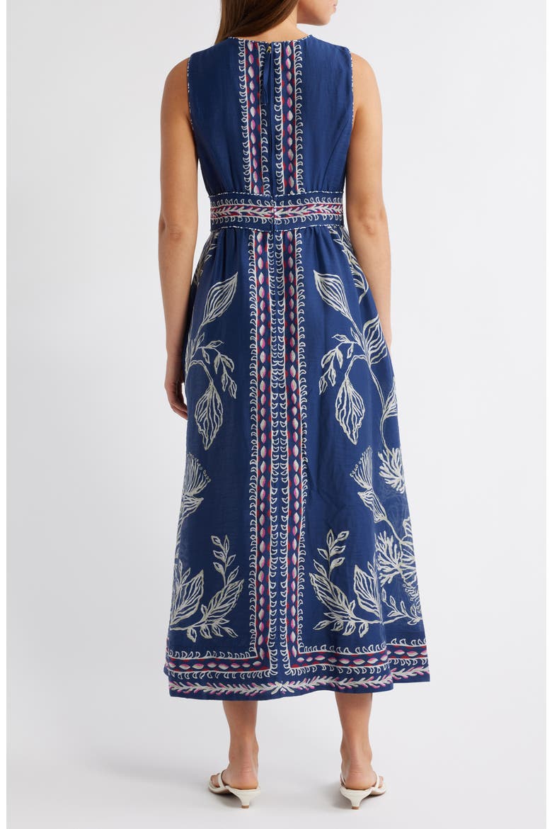 Daniella Midi Dress, Alternate, color, LOW TIDE NAVY