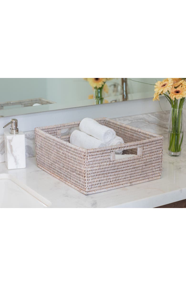 Artifacts Trading Company<sup>™</sup> Artifacts Rattan Rectangular Storage Basket, Alternate, color, White Wash