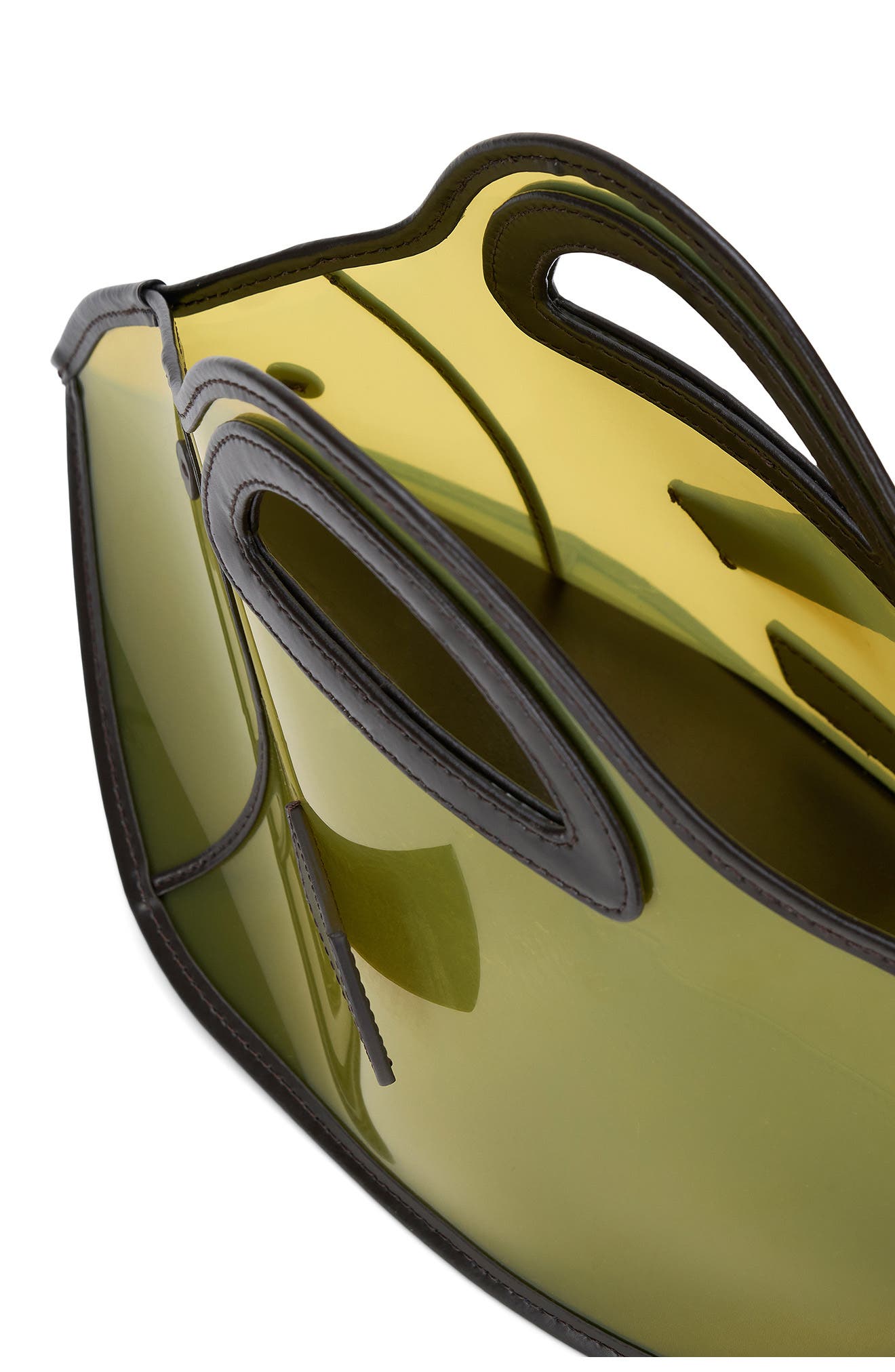 STAUD Cleo Clear Fish Tote, Alternate, color, Citron