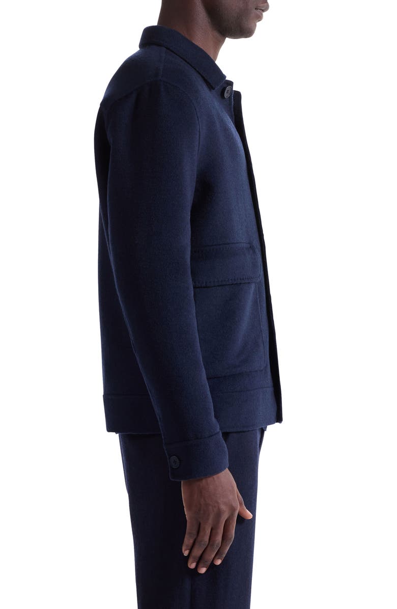 Bugatchi Felted Wool Blend Jacket, Alternate, color, Navy