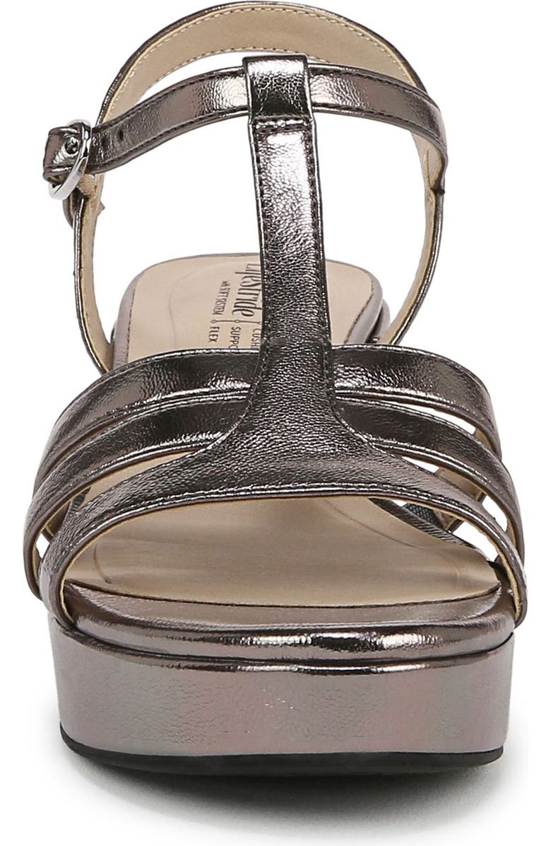 LifeStride Rio Ankle Strap Platform Sandal, Alternate, color, Pewter