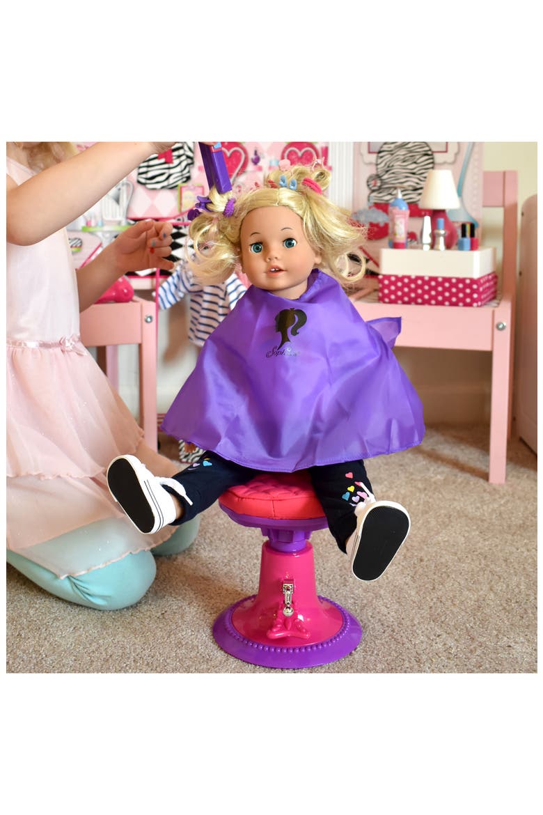 Sophia's Doll Salon Chair Set, Alternate, color, PINK/ PURPLE/ LIGHT BLUE