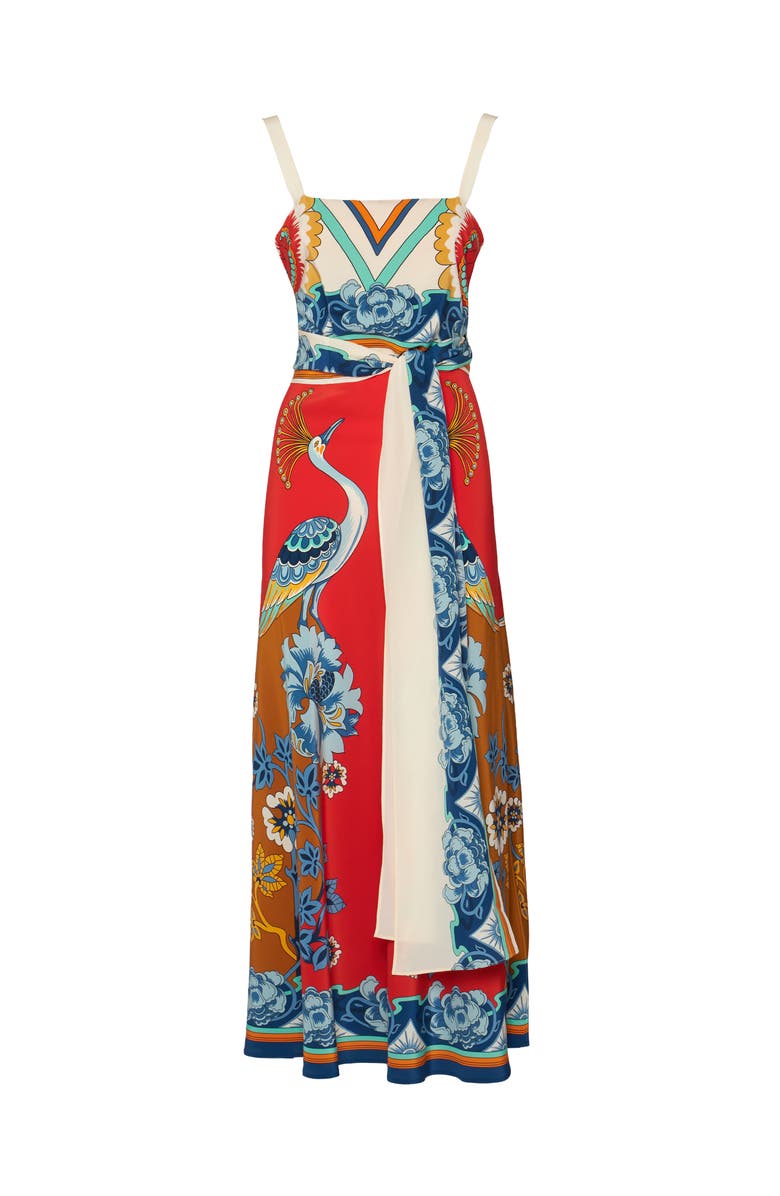 La DoubleJ Slip-Around Dress Taormina Placée Rust, Alternate, color,