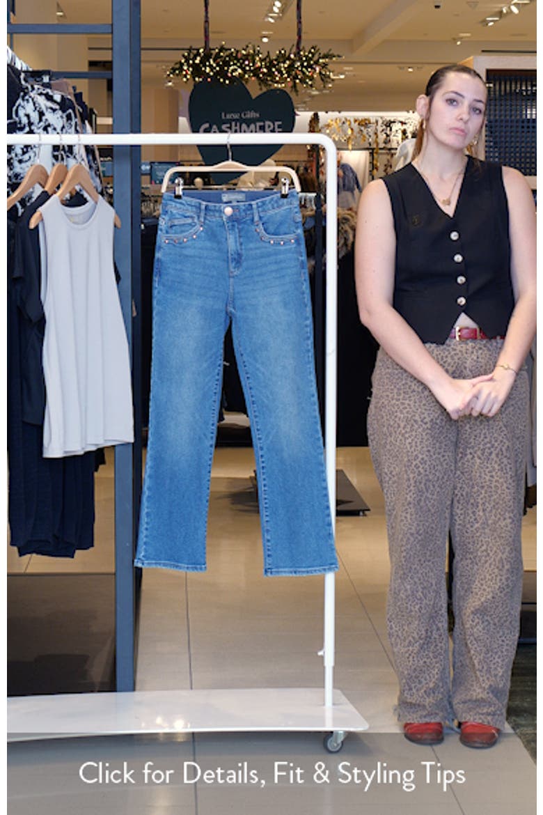 Bennett Studded High Waist Ankle Barely Bootcut Jeans video