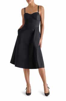 Steve Madden Aster Sleeveless Stretch Cotton Fit & Flare Dress