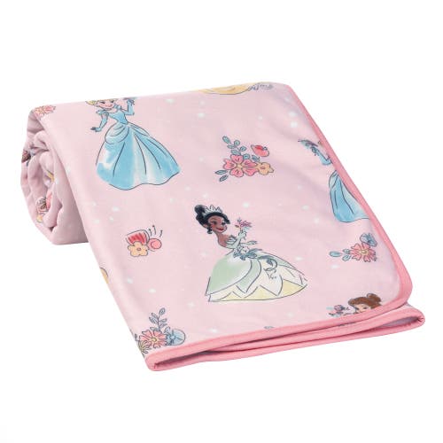 Lambs & Ivy Disney Princesses Fleece Baby Blanket In Pink