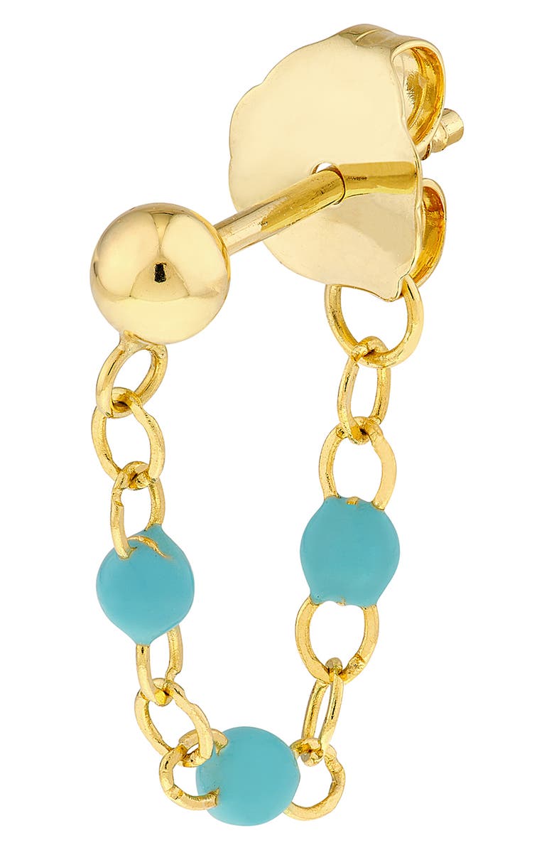 HAWLEY ST Piatto Mini Bead Front/Back Chain Earrings, Alternate, color, 