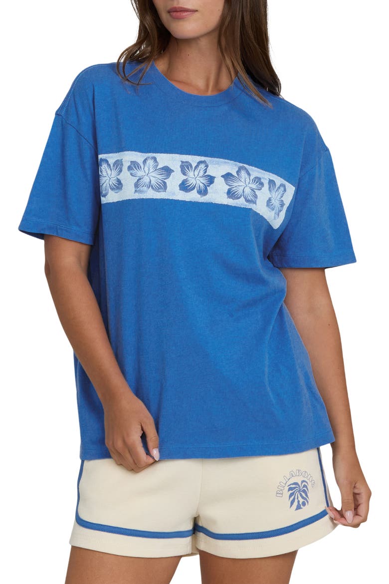 Somewhere Close Oversize Graphic T-Shirt, Main, color, TRUE BLUE