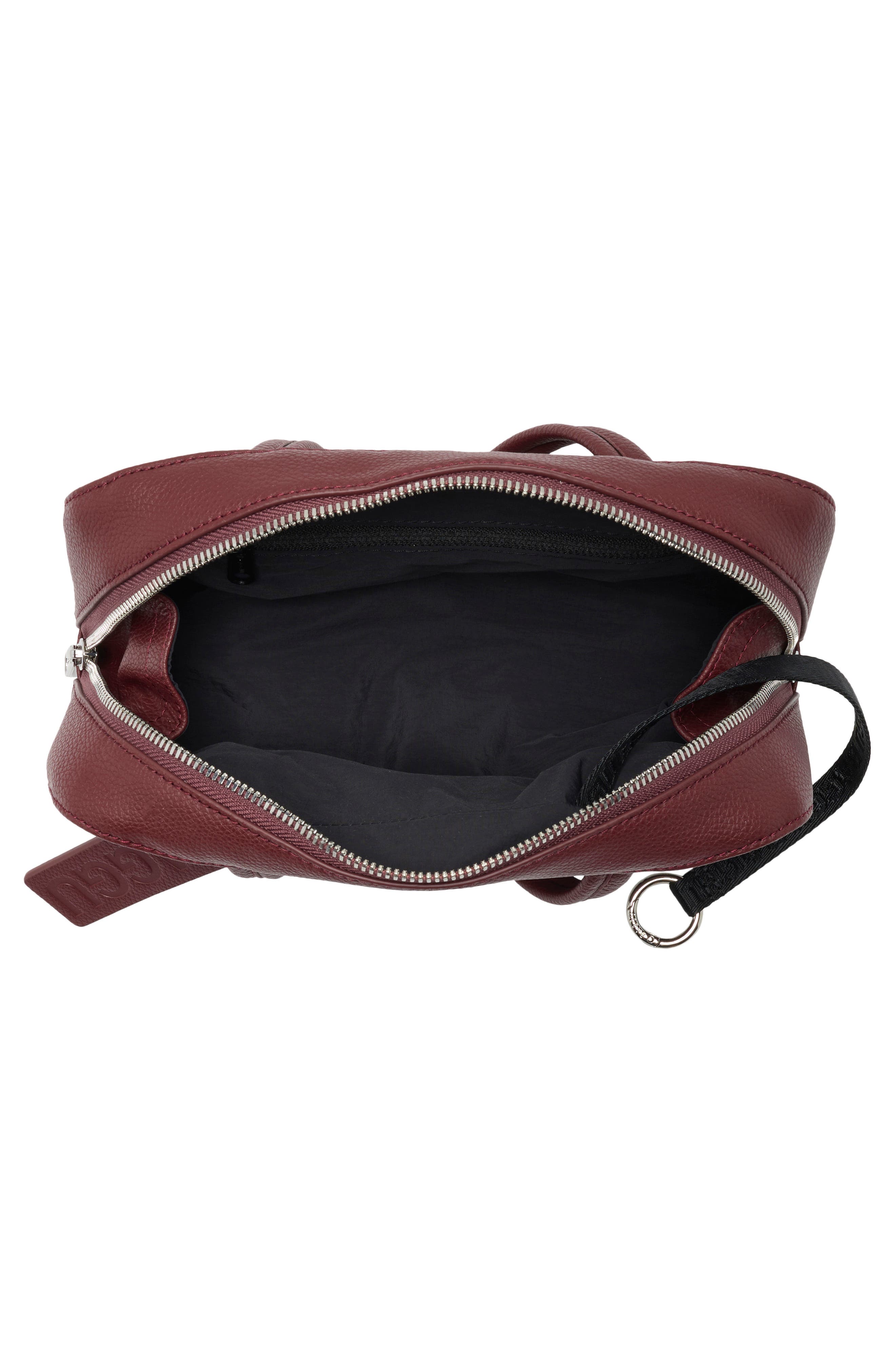 Baggu Small Recycled Leather Bowler Bag, Alternate, color, Mahogany