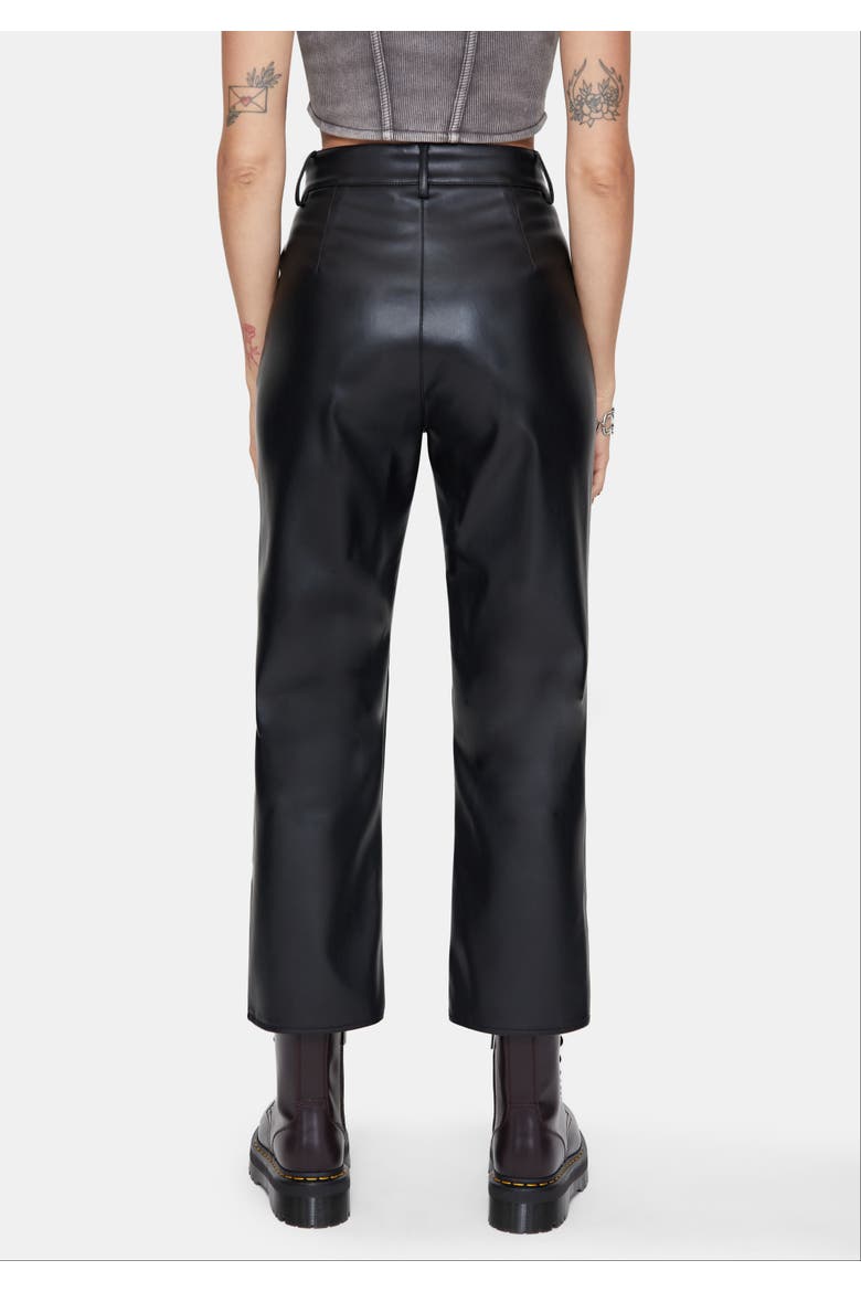 High-Rise Cropped Trousers, Alternate, color, Black