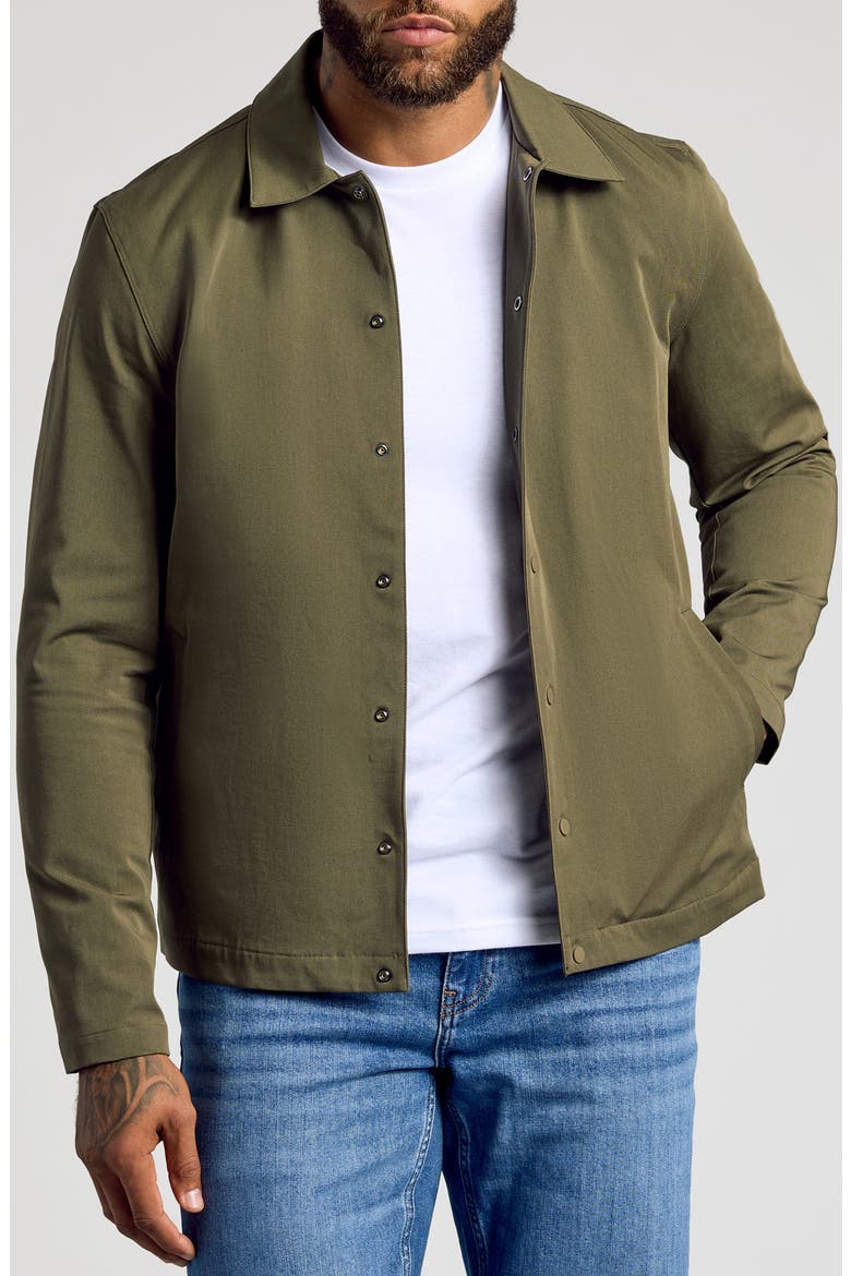 Water Repellent Coach's Jacket, Main, color, MILITARYGREEN