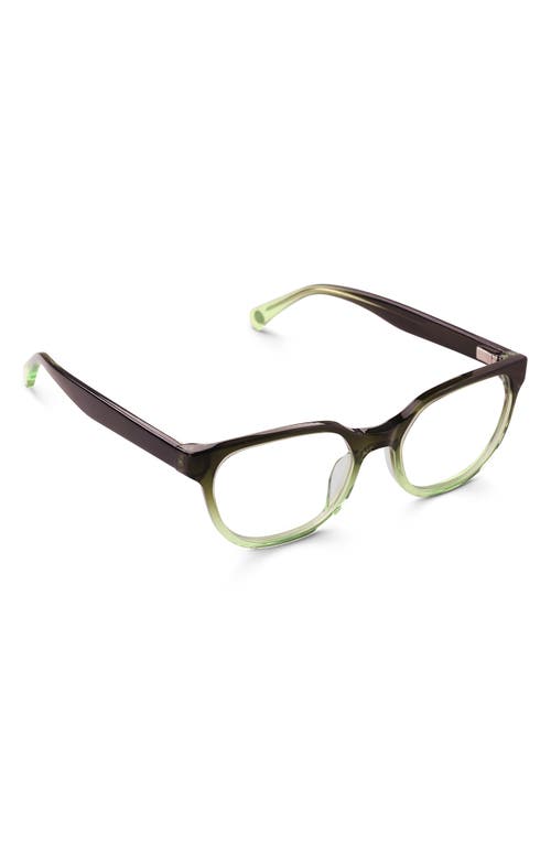 Eyebobs Midd Perception 52mm Cat Eye Reading Glasses In Juniper To Mint Green Crystal