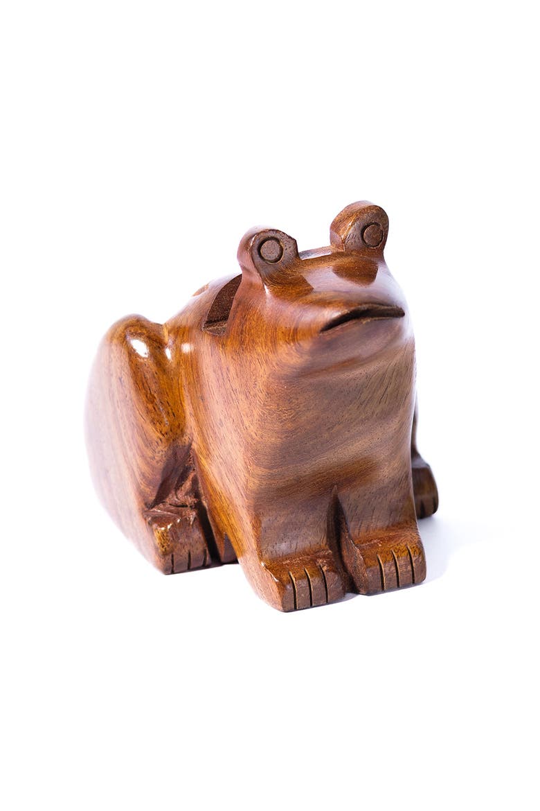 Frog Eyeglass Holder Stand - Hand Carved Wood, Main, color, Hand Carved Wood