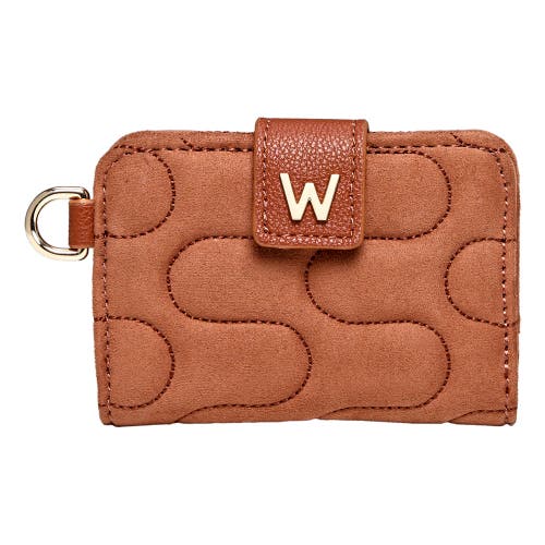 Wolf Mimi Swirl Card Case In Nutshell Brown