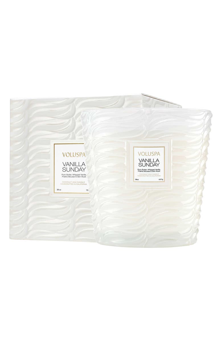 Voluspa Vanilla Sunday 3-Wick Hearth Candle, Alternate, color, 