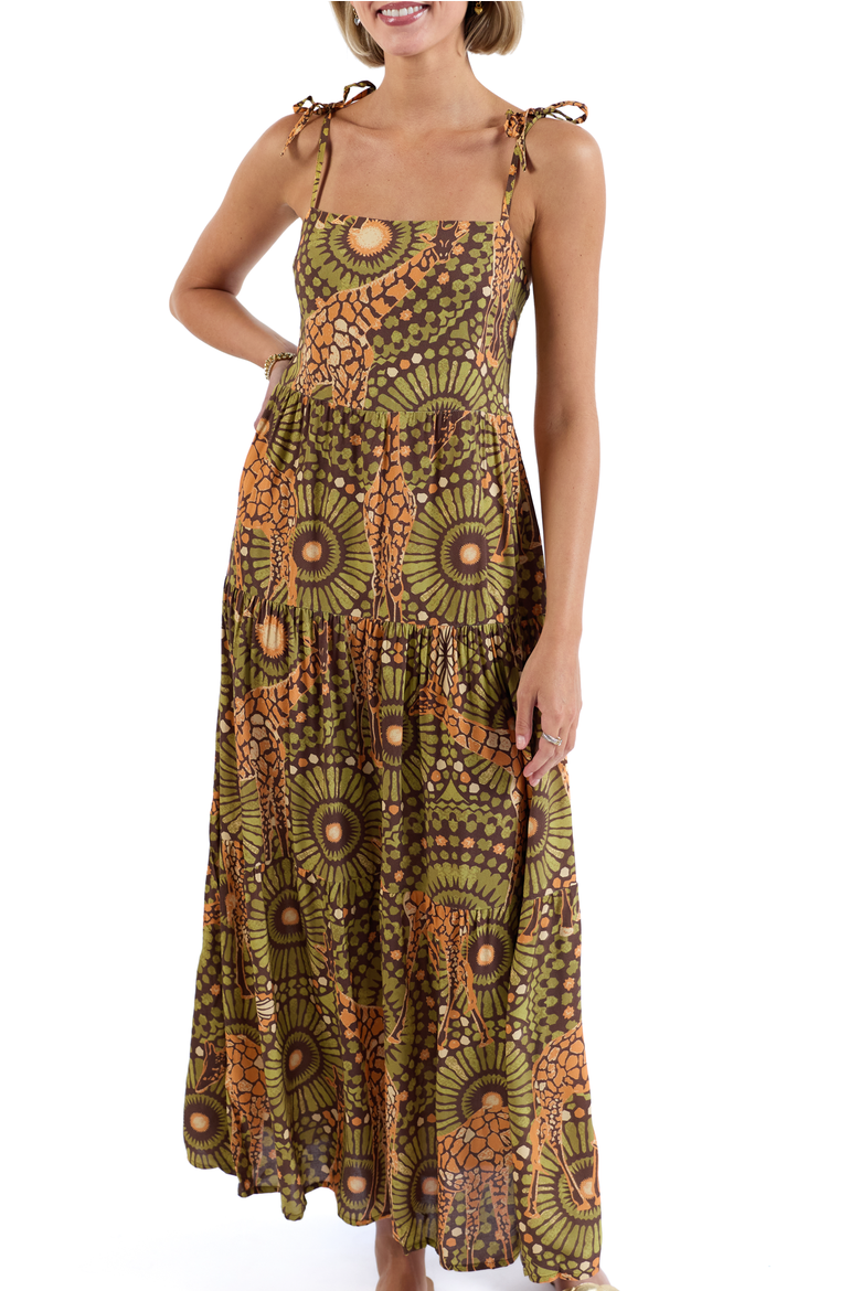 The Africa - Resort Dress, Main, color, Brown