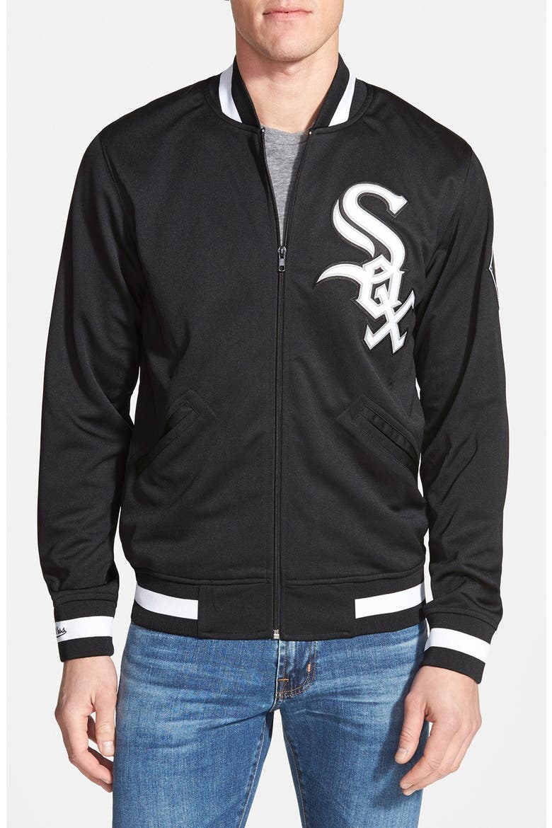 'Authentic BP - Chicago White Sox' Double Knit Baseball Jacket, Main, color, BLACK