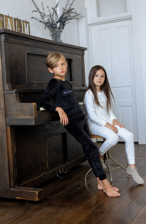 Noggiwear Velour Patch Footie In Pink