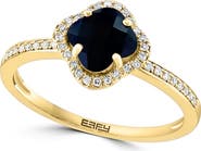 EFFY 14K Yellow Gold Diamond Onyx Ring