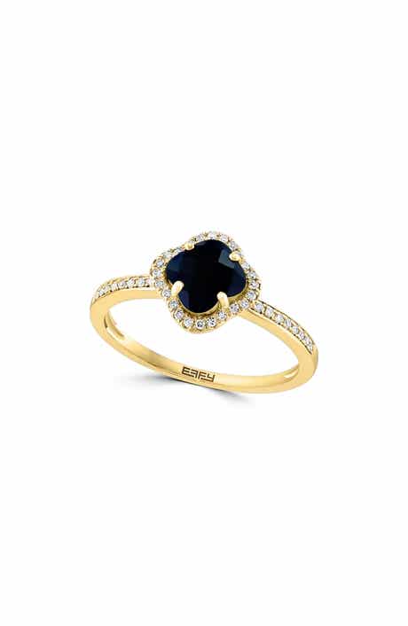 14K Yellow Gold Diamond Onyx Ring