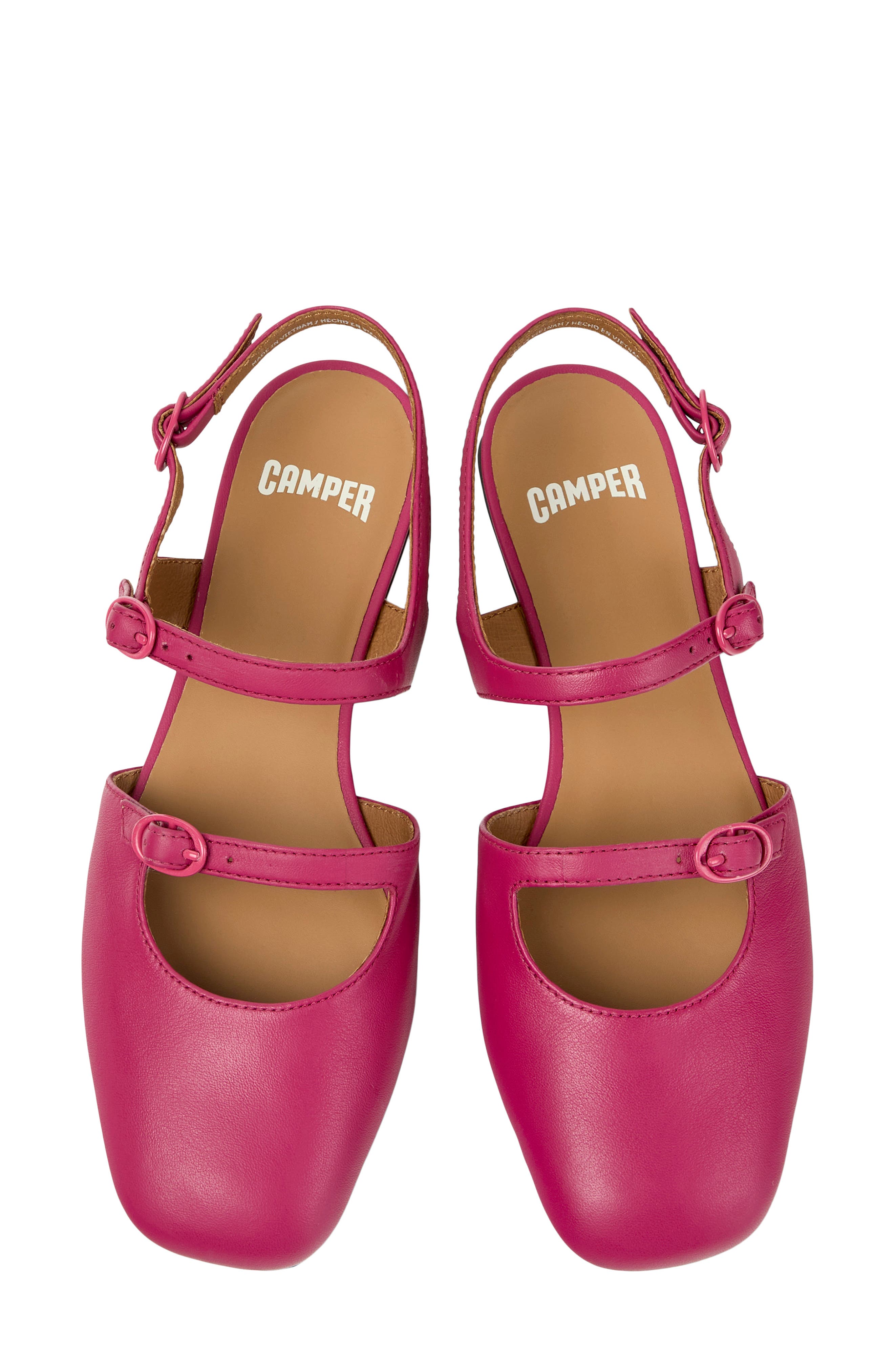 Camper Casi Myra Flat, Alternate, color, Burgundy
