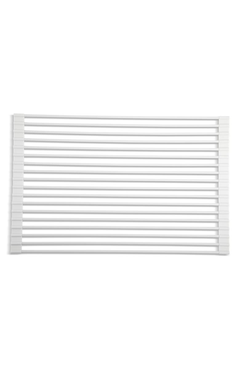 CORE KITCHEN Over the Sink Roll Up Dry Mat, Alternate, color, Fog