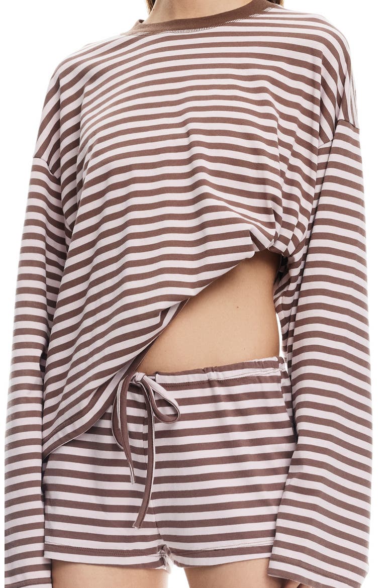 Bloom Stripe Top, Alternate, color, CHOCOLATE BLUSH