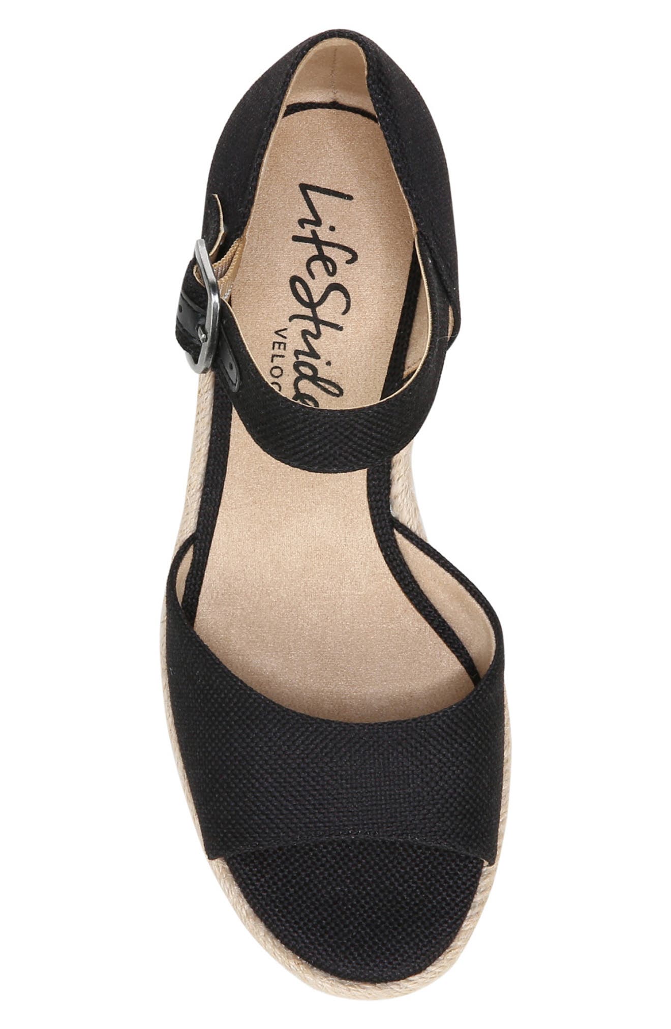 LifeStride Go For It Espadrille Wedge Sandal - Wide Width Available, Alternate, color, 