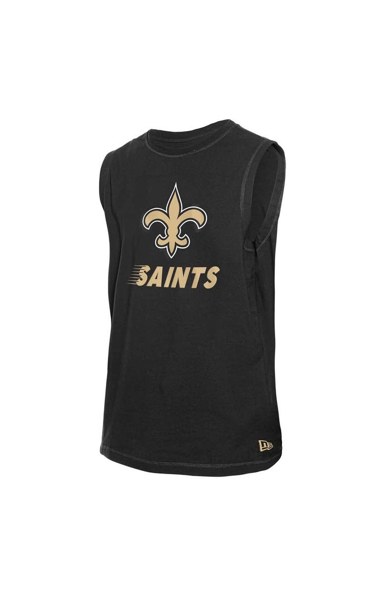 New Era Men's New Era Black New Orleans Saints Leisure Collection Tank Top, Alternate, color, Black