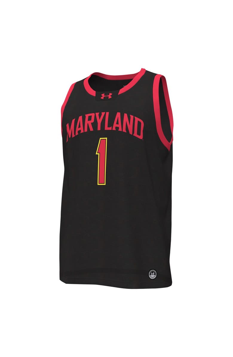 Under Armour Men's Under Armour #1 Black Maryland Terrapins Replica Basketball Jersey, Alternate, color, Black