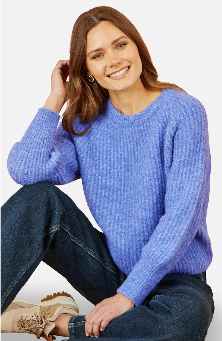 Yumi Long Sleeve Crew Neck Relaxed Fit Jumper, Alternate, color, Blue